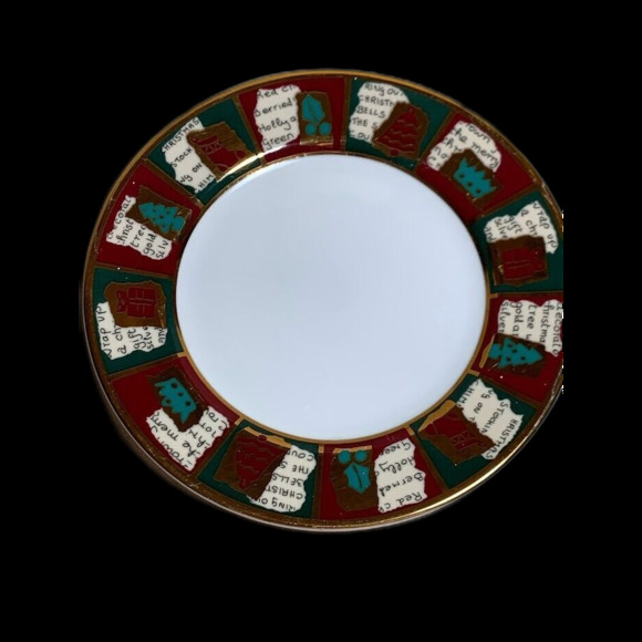 Pier 1 Yuletide Greetings Salad/Dessert Plates 7 3/4" Set of 2 - Picture 4 of 4